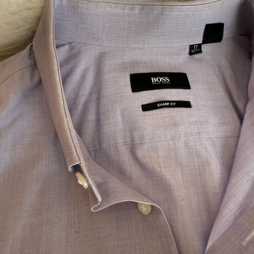 Hugo Boss long sleeve men’s dress shirt light purple
